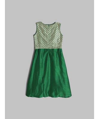 Chic Green Sleeveless Party Dress for Girls 7