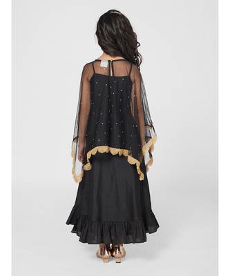 Stunning Black Sleeveless Party Gown for Girls 3
