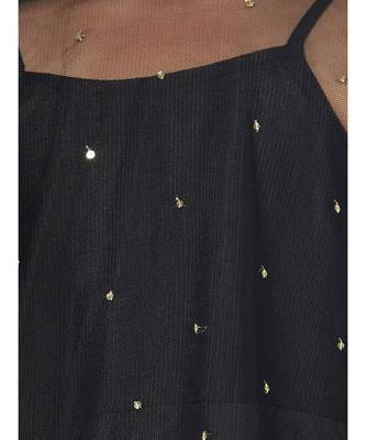 Stunning Black Sleeveless Party Gown for Girls 4