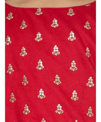 Stunning Girls Red Lehenga Choli Set with Dupatta 4