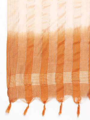 Orange embroidered rayon salwar 5