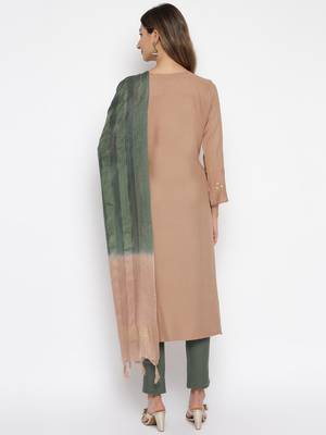 Cream embroidered rayon salwar 2