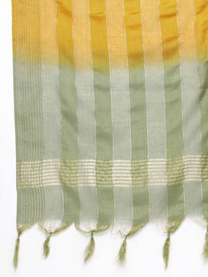 Green embroidered rayon salwar 5
