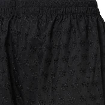 Black embroidered cotton palazzo-pants 4