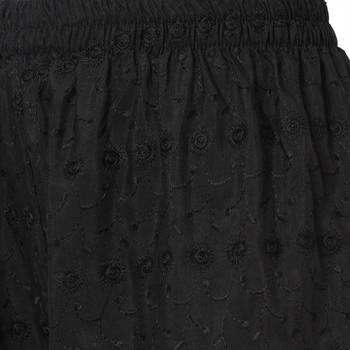 Black embroidered cotton palazzo-pants 4