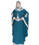 Brown brasso polyester abaya