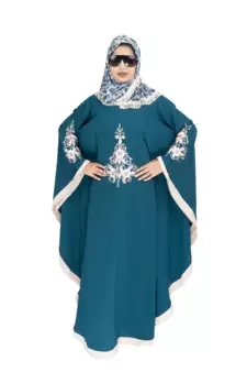 Brown brasso polyester abaya