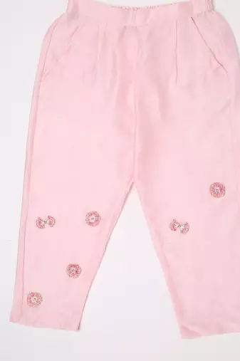 CHANDERI POWDER PINK CORD SET