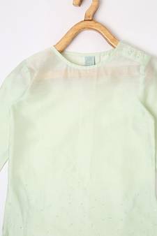 CHANDERI MINT GREEN KURTA PYJAMA SET