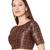 Women's Navy Blue Brocade Embroidered Readymade Saree Blouse