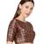 Women's Navy Blue Brocade Embroidered Readymade Saree Blouse