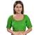 Women's Green Cotton Embroidered Readymade Saree Blouse