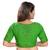 Women's Green Cotton Embroidered Readymade Saree Blouse
