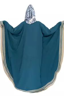 Green plain crepe abaya
