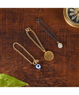 UNISEX OM  EVILEYE  SOLITAIRE  Watch Charm Set 3