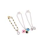 MULTI EVIL EYES  SOLITAIRE Watch Charm Set