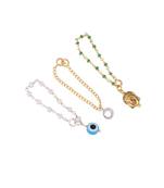 BUDDHA  EVIL EYE  SOLITAIRE Watch Charm Set