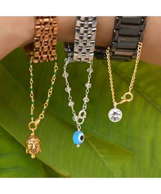 BUDDHA  EVIL EYE  SOLITAIRE Watch Charm Set 2
