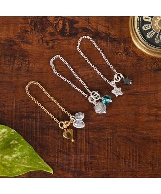 SEA SHELL  HEART  STARS  Watch Charm Set 3