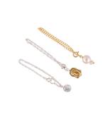 UNISEX BUDDHA  SOLITAIRE  PEARL Watch Charm Set