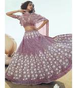 Lilac Purple Sequence Embroidered Lehenga Choli