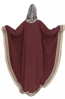 Maroon Crepe Designer Abaya for women