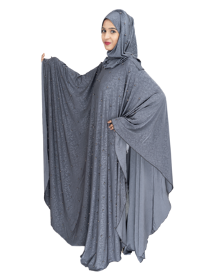 Blue brasso polyester abaya 3