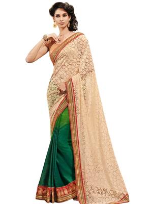 Multicolor printed georgette saree with blouse 1