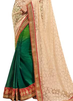 Multicolor printed georgette saree with blouse 3