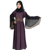 Maroon brasso art silk abaya