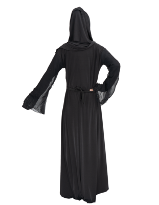 Black brasso polyester abaya 4