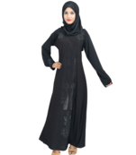Black brasso polyester abaya