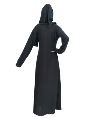 Black brasso polyester abaya 3
