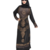 Black brasso polyester abaya