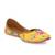 Sringam Women Yellow and Printed Handcrafted Mojaris