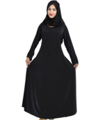 Black brasso polyester abaya