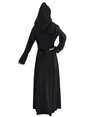 Black brasso polyester abaya 3