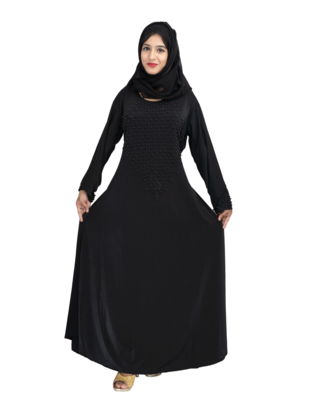 Black brasso polyester abaya 2