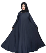Blue plain art silk abaya