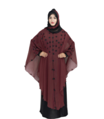 Maroon brasso art silk abaya