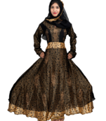 Black brasso art silk abaya