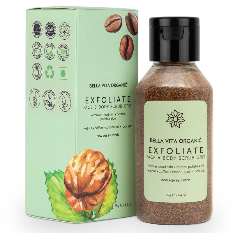 Organic Skin Brightening De-Tan Natural Face & Body Scrub Grit. Ayurvedic Skin Whitening Scrub.