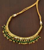 Green Beaded Hasli necklaces 317FNN13