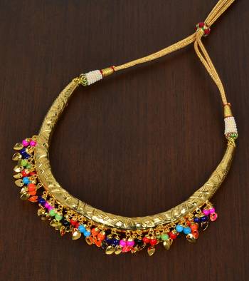 Multicolor Beaded Hasli necklaces 317FNN15 1