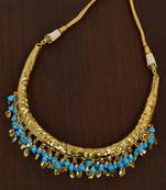 Turquoise Beaded Hasli necklaces 317FNN19