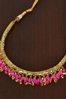 Pink Beaded Hasli necklaces 317FNN21