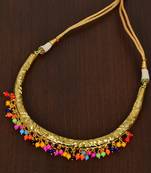 Multicolor Beaded Hasli necklaces 317FNN23