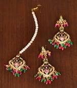 Multicolor ruby and Panna danglers JES1