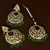 Emerald embellished Jadau Earring Tikka Set JES3