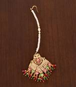 Jadau ruby panna embellished maang-tikka JMT29